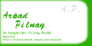 arpad pilnay business card